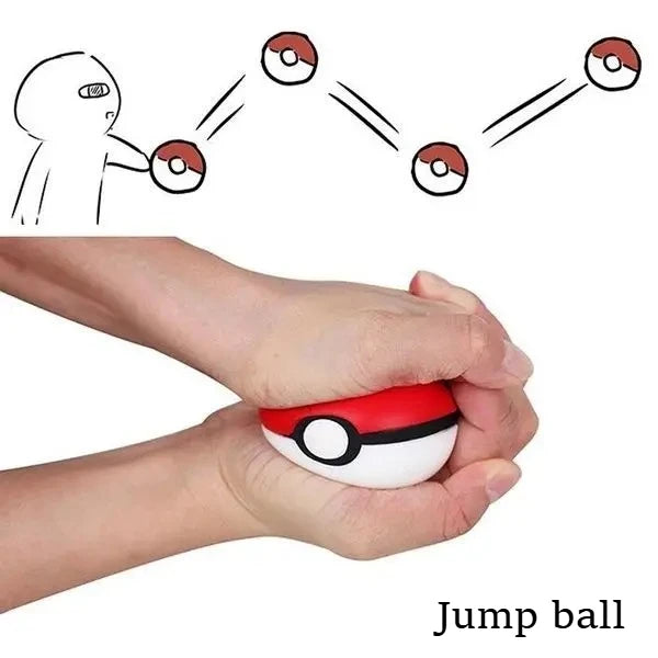 6cm Pokémon Poké Ball Stress Relief Ball Fun Pet Toy Squeezable Dog Fitness Ball Cat and Dog Play Ball Round Ball Toy Jansha Store