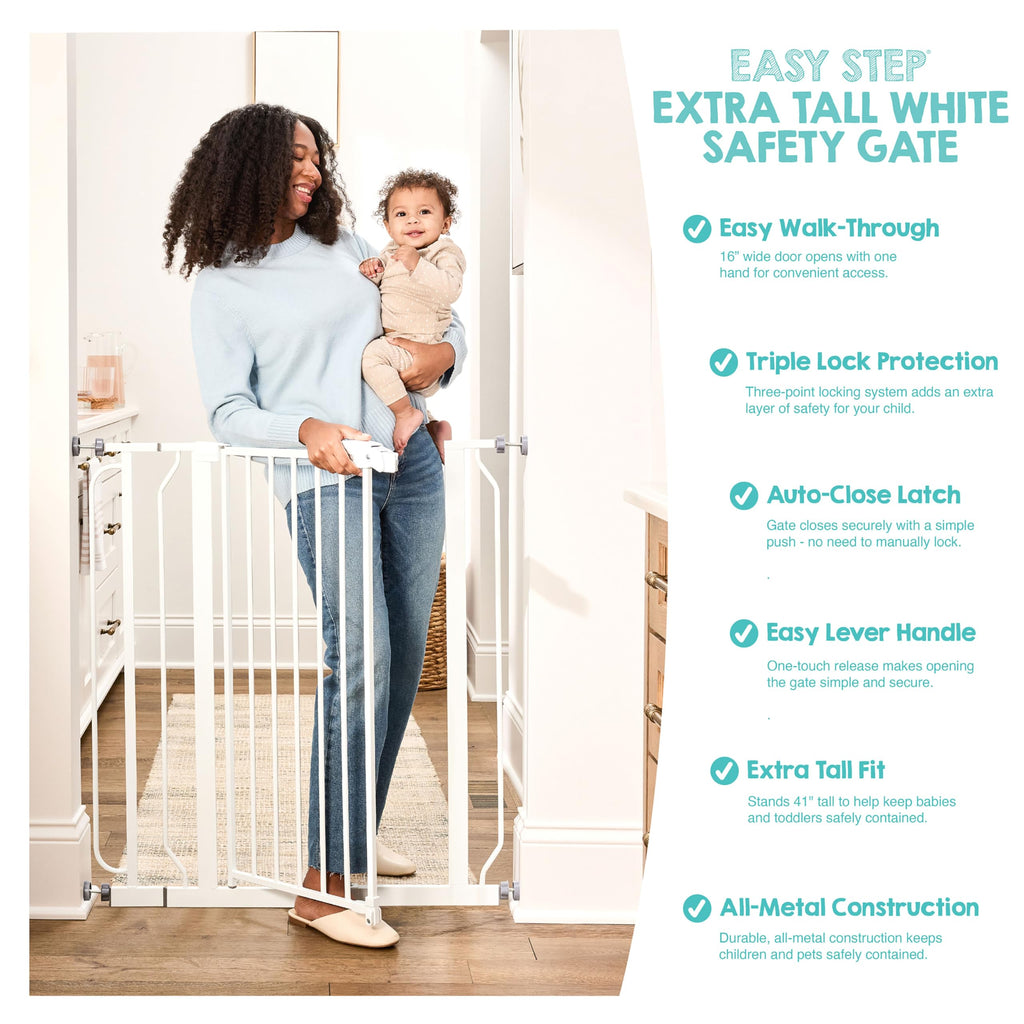 Regalo Safety 29"-38.5" Easy Step Baby Gate, Bottom of Stairs & Doorways Jansha Store