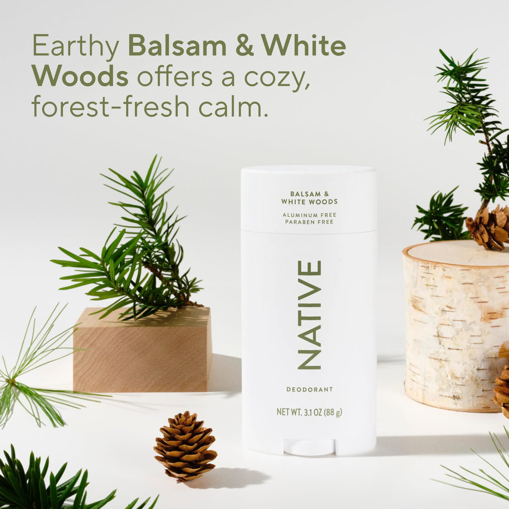 Native Aluminum Free Deodorant, Vanilla & Sandalwood, Large Size Stick, 72 Hour Odor Control, for Women & Men, Contains Naturally Derived Ingredients, 3.1 oz Jansha Store