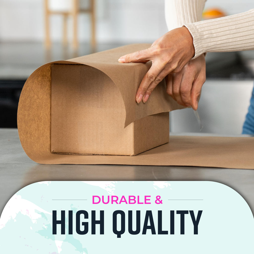 Large Brown Kraft Paper Roll - 36" x 1200" (100 ft) - Made in USA - Ideal for Gift Wrapping, Packing, Moving, Postal, Shipping, Parcel, Wall Art, Crafts, Bulletin Boards, Floor Cover or Table Runner Jansha Store
