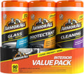 Armor All Car Cleaning Wipes, 90 Ct - Interior, Protectant & Glass Wipes Jansha Store