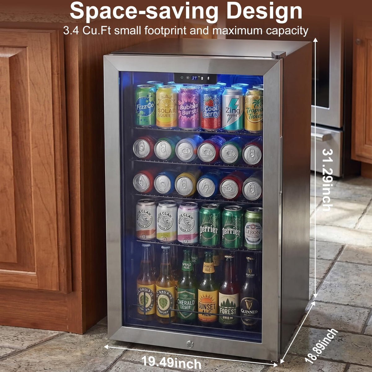 24 Inch Upgraded Dual Zone Wine and Beverage Refrigerator Cooler Jansha Store