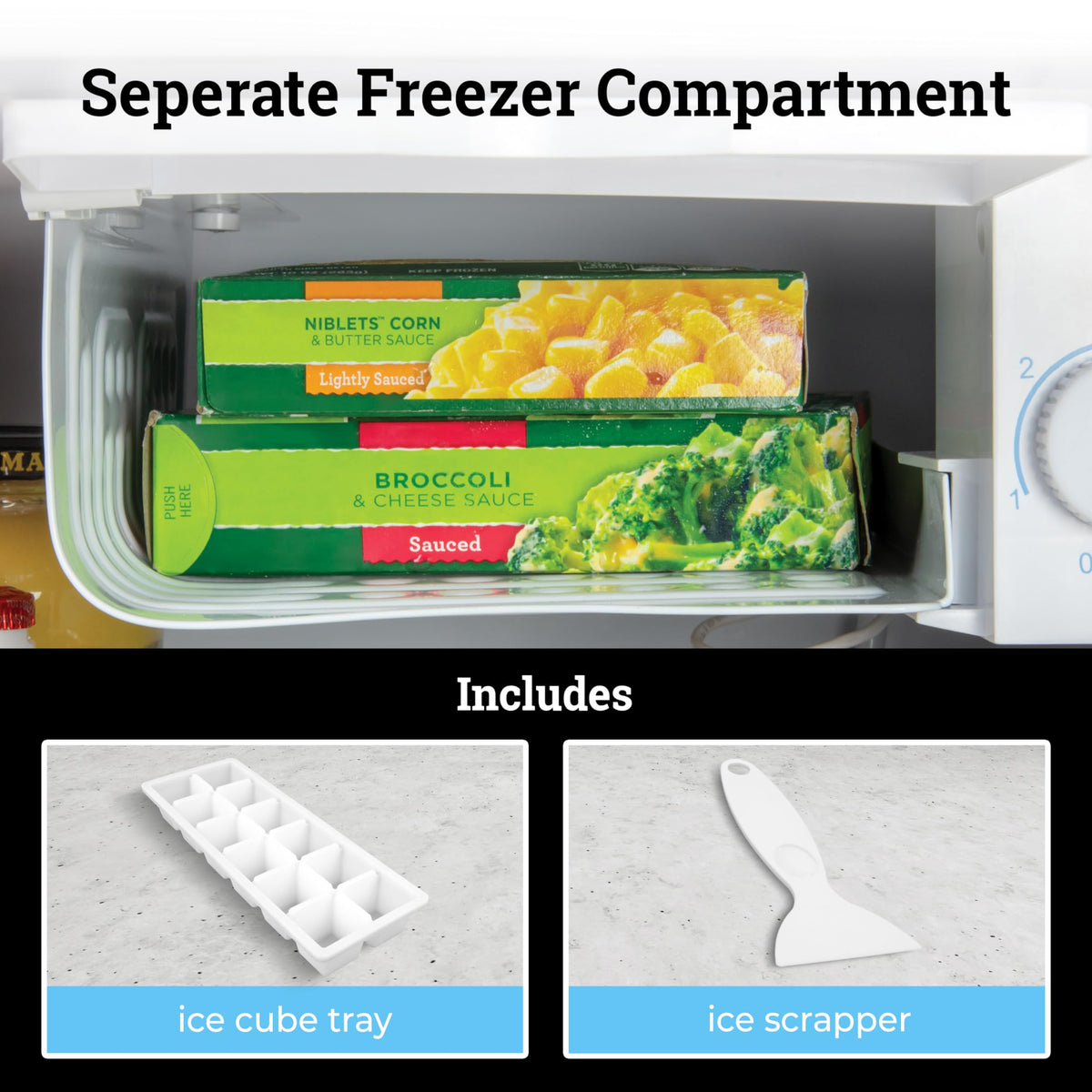 Igloo 3.2 Cu.Ft. Mini Fridge with Freezer - Single Door Compact Refrigerator with Glass Shelves for Homes, Dorms & Offices- Keep Snacks, Drinks & Frozen Foods Cool with Temperature Control Mini Fridge Jansha Store