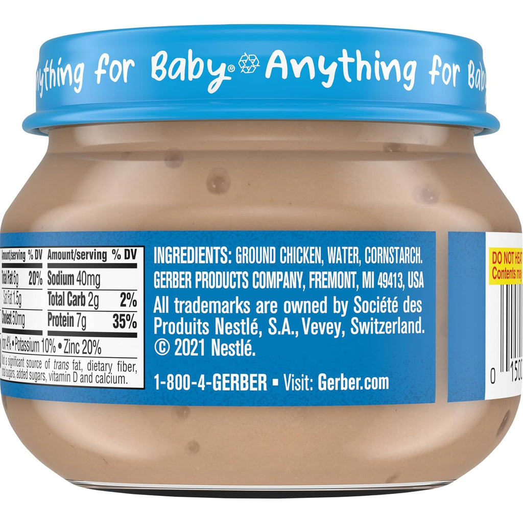 Gerber Stage 2 Chicken and Gravy Baby Food, 2.5 Oz, 10 Pack Jansha Store