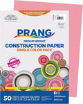 Prang (Formerly SunWorks) Construction Paper, Pink, 9" x 12", 50 Sheets Jansha Store