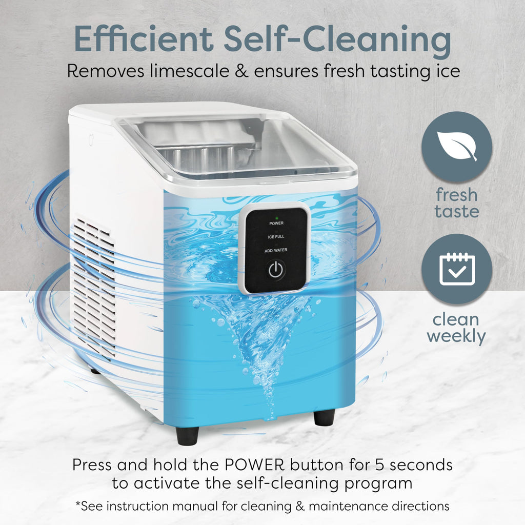 Igloo Portable Ice Maker with Scoop - Ice Maker with LED Control Panel & 1.5 Quart Water Tank - Stainless Ice Cube Maker Produces 26 Lbs. of Ice in 24 Hours with 9 Large or Small Cubes in 7 Minutes Jansha Store