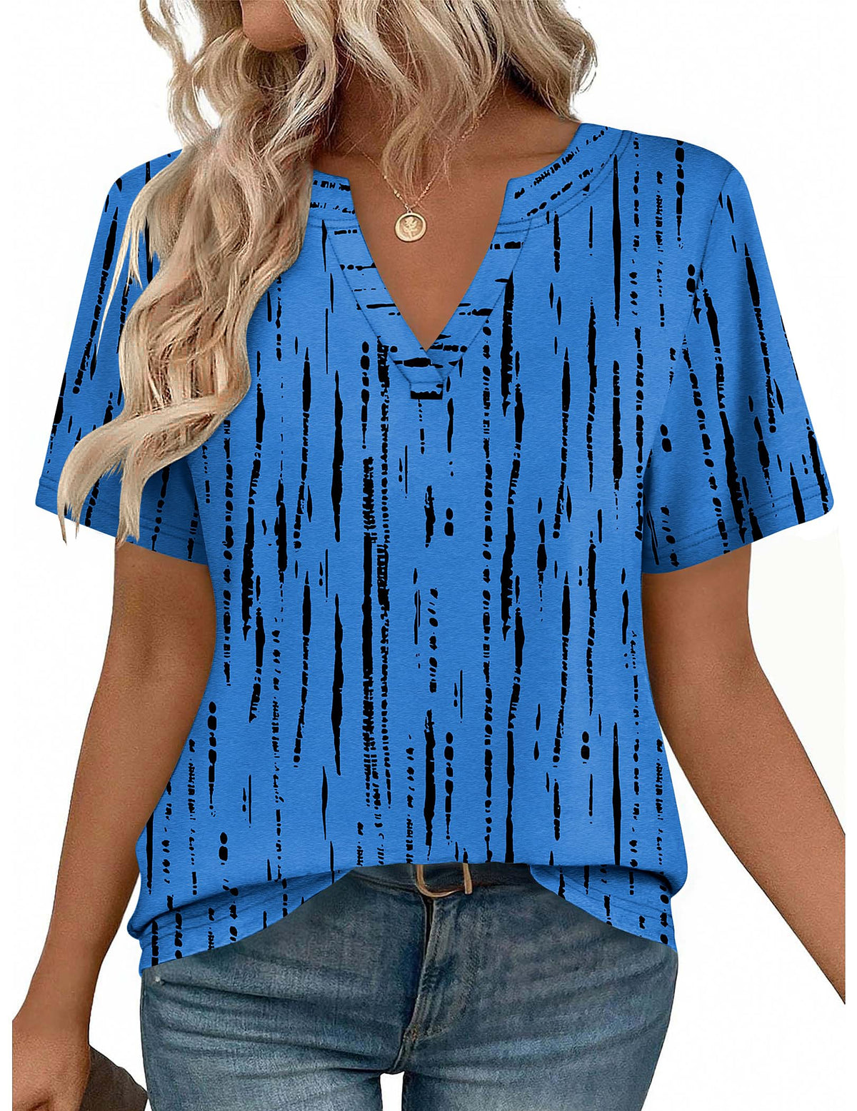 Zeagoo Womens Tops Short Sleeve V Neck Tee Shirts Cute Dressy Casual Jansha Store