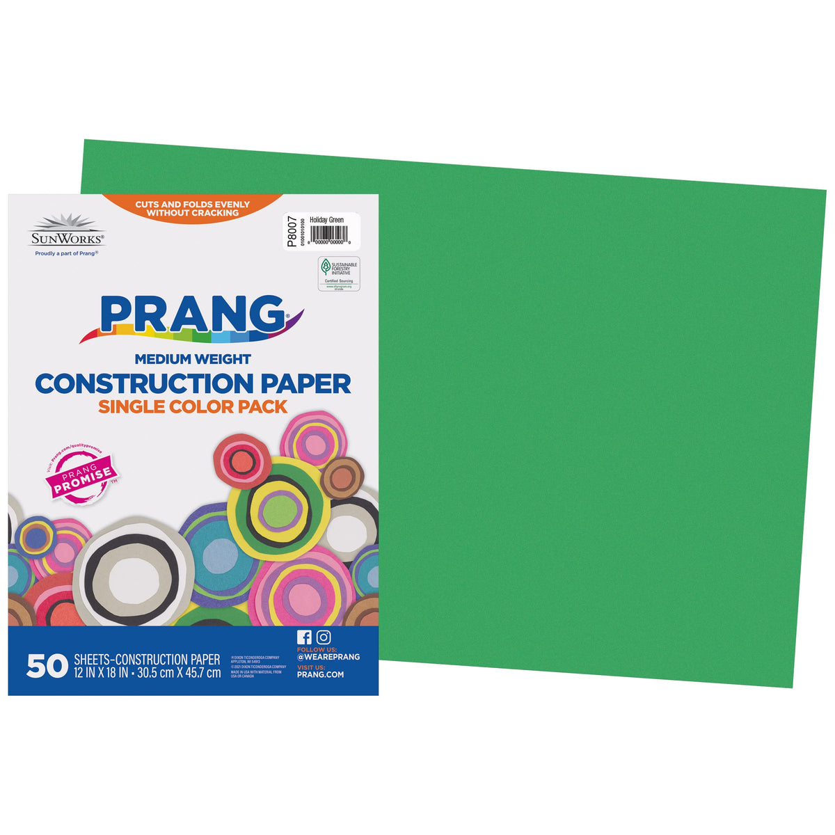 Prang (Formerly SunWorks) Construction Paper, 10 Assorted Colors, 12" x 18", 50 Sheets Jansha Store