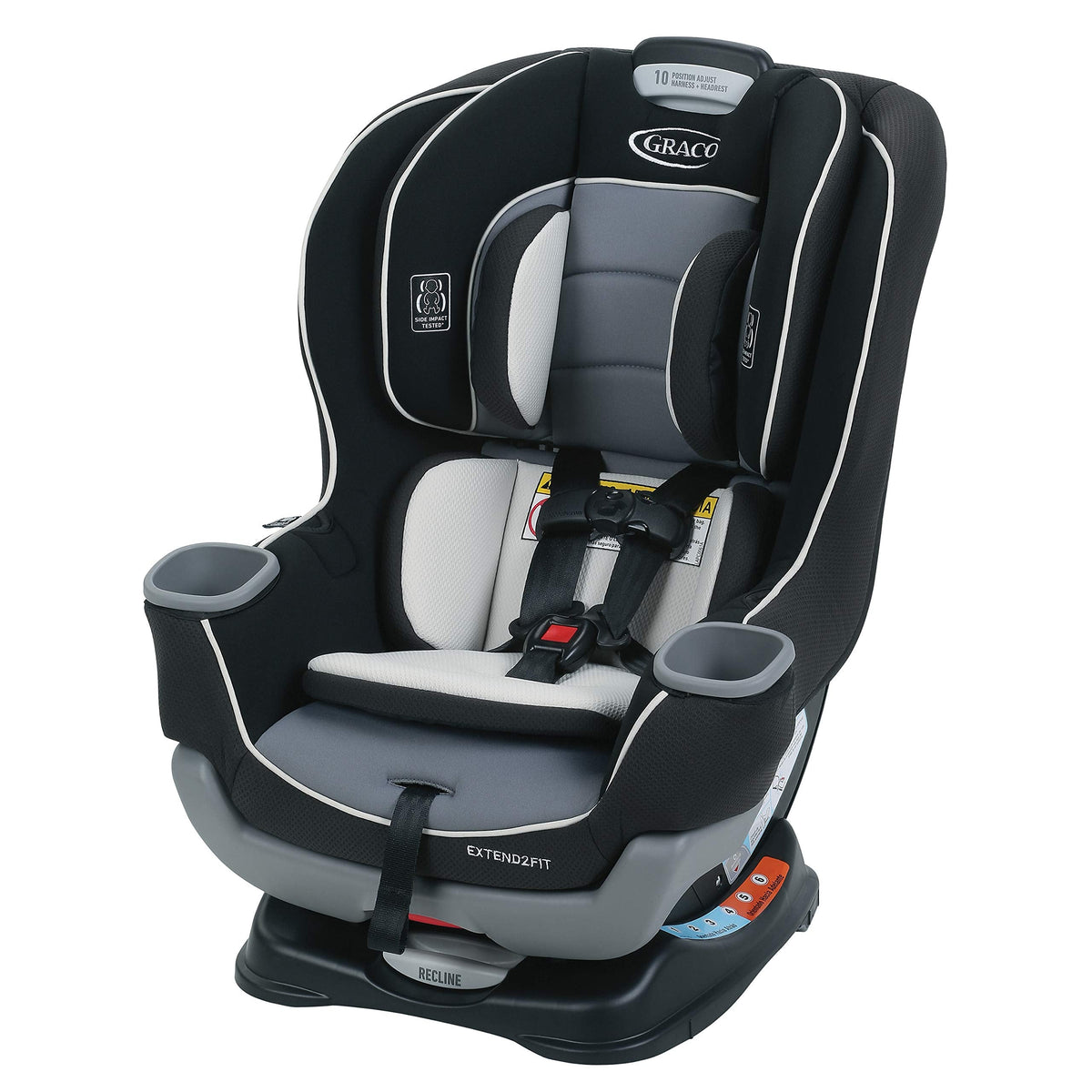 Graco Extend2Fit 2-in-1 Convertible Car Seat, Gotham Jansha Store