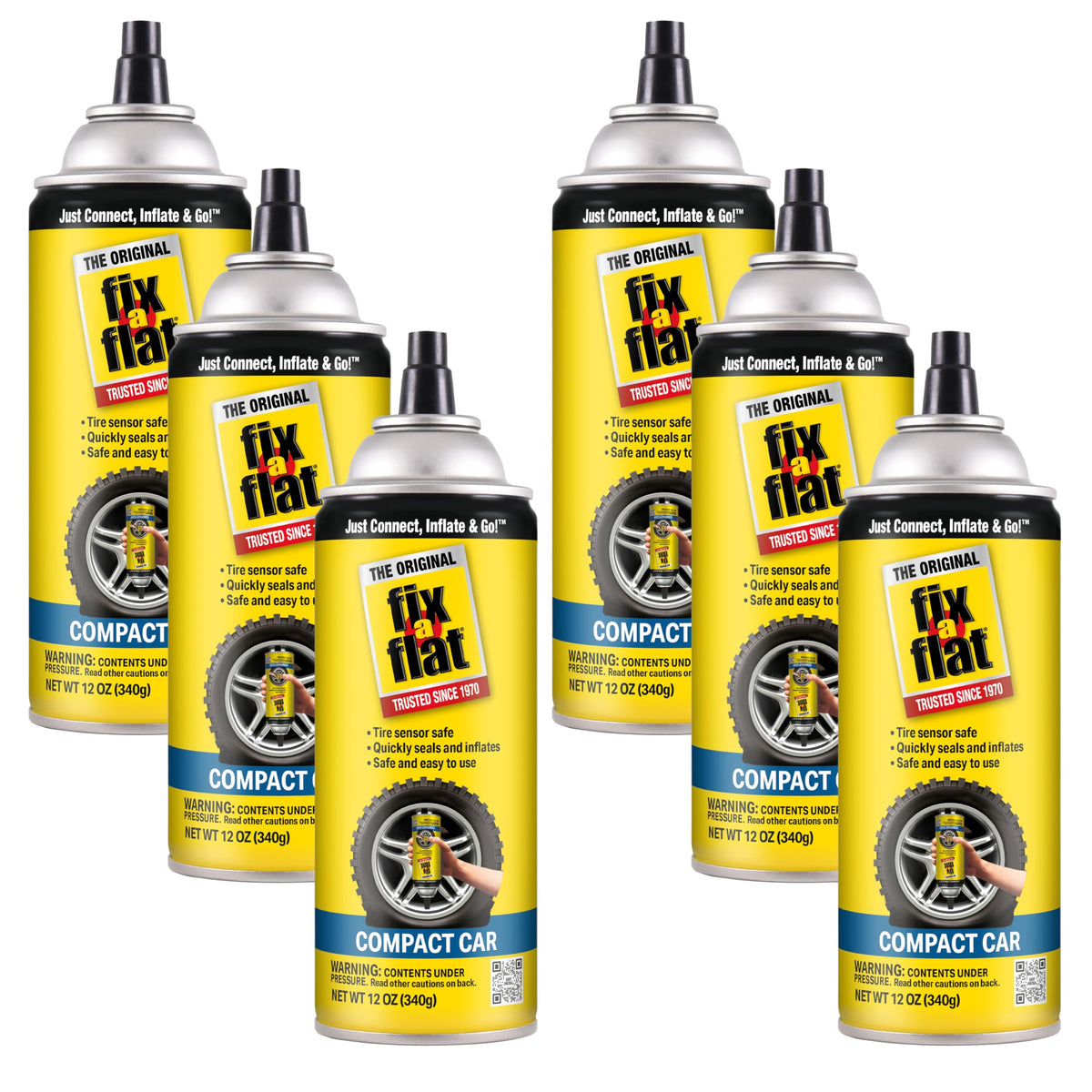 Fix-A-Flat S60420 Aerosol Emergency Flat Tire Repair and Inflator, for Standard Tires, Eco-Friendly Formula, Universal Fit for All Cars, 16 oz. (Pack of 1) Jansha Store