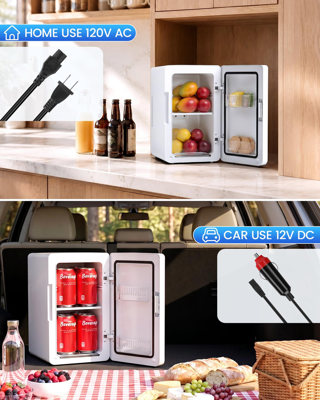 Electactic Mini Fridge, 6L/8Can Portable Small Refrigerator for Bedroom Jansha Store