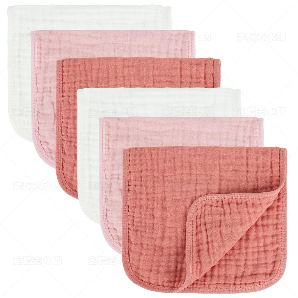 MIGIOL Baby Burp Cloths 100% Cotton Newborn Muslin Burp Cloths 10x20 inches Baby Essentials Blue & Green 5-Pack Jansha Store