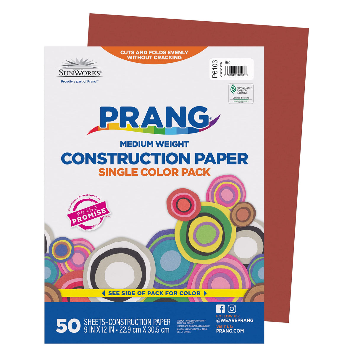 Prang (Formerly SunWorks) Construction Paper, Pink, 9" x 12", 50 Sheets Jansha Store