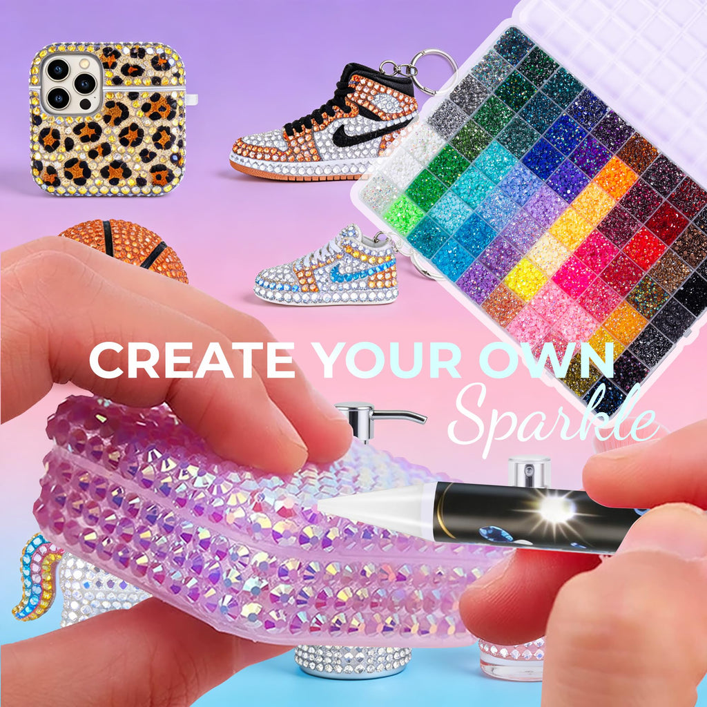 Bedazzling Kit 48000Pcs 60 Colors 3mm Resin Jelly Rhinestones - Diamond Art Jansha Store