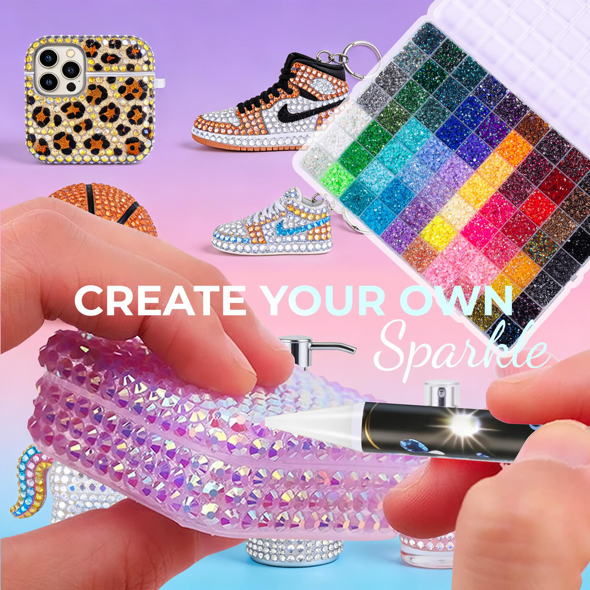 Bedazzling Kit 48000Pcs 60 Colors 3mm Resin Jelly Rhinestones - Diamond Art Jansha Store