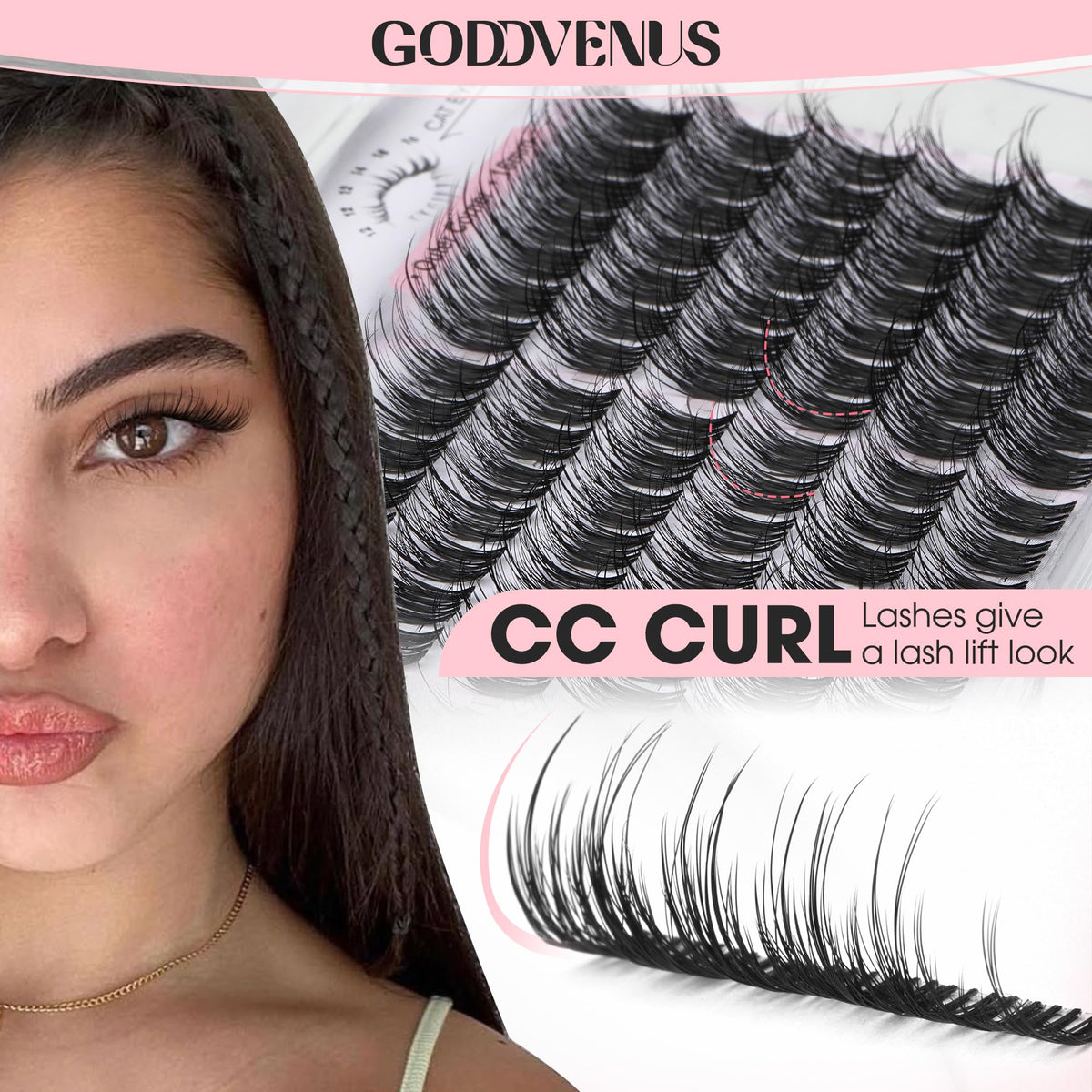 Brown Lash Clusters Natural For Soft Glam 300Pcs Wispy Lashes Cluster Eyelash Cluster Extensions C Curve Individual Lashes DIY Lash Extension Waterproof & Long - Lasting (10-16mm) Jansha Store