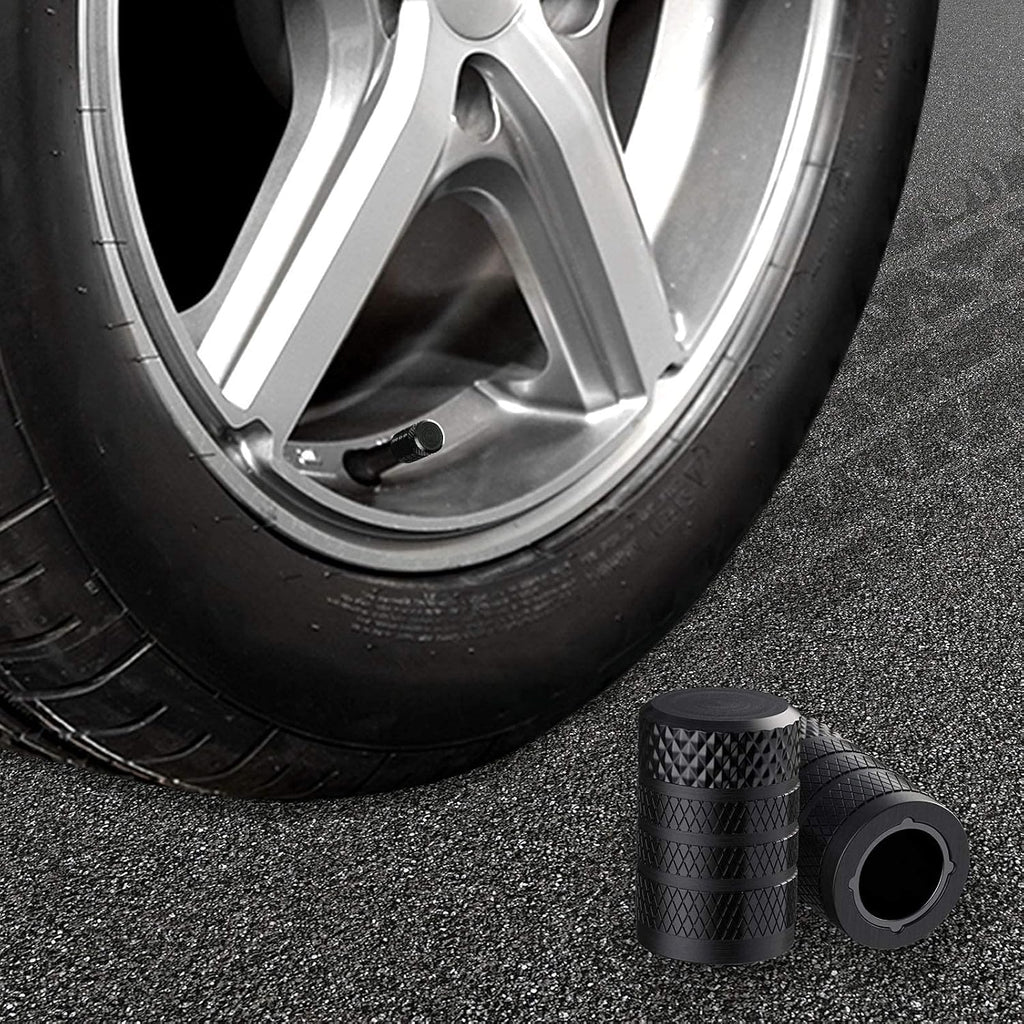 CKAuto Tire Valve Stem Caps, Aluminum Black, 4 pcs/Pack Jansha Store