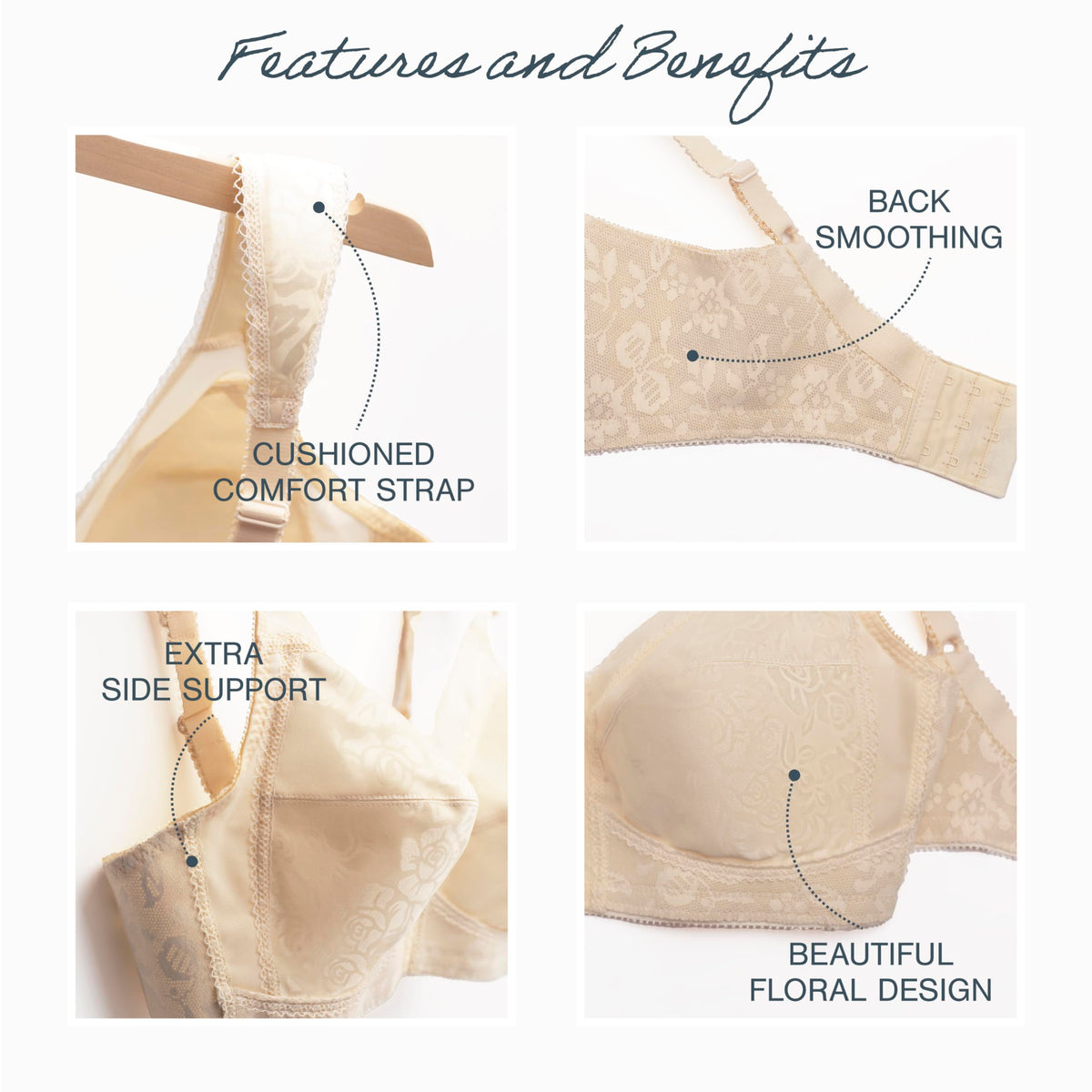 Playtex Women's Wireless Bra, 18 Hour Plus-Size Bras Available, Full Coverage, Smoothing, 4693, Single or 2-Pack Jansha Store