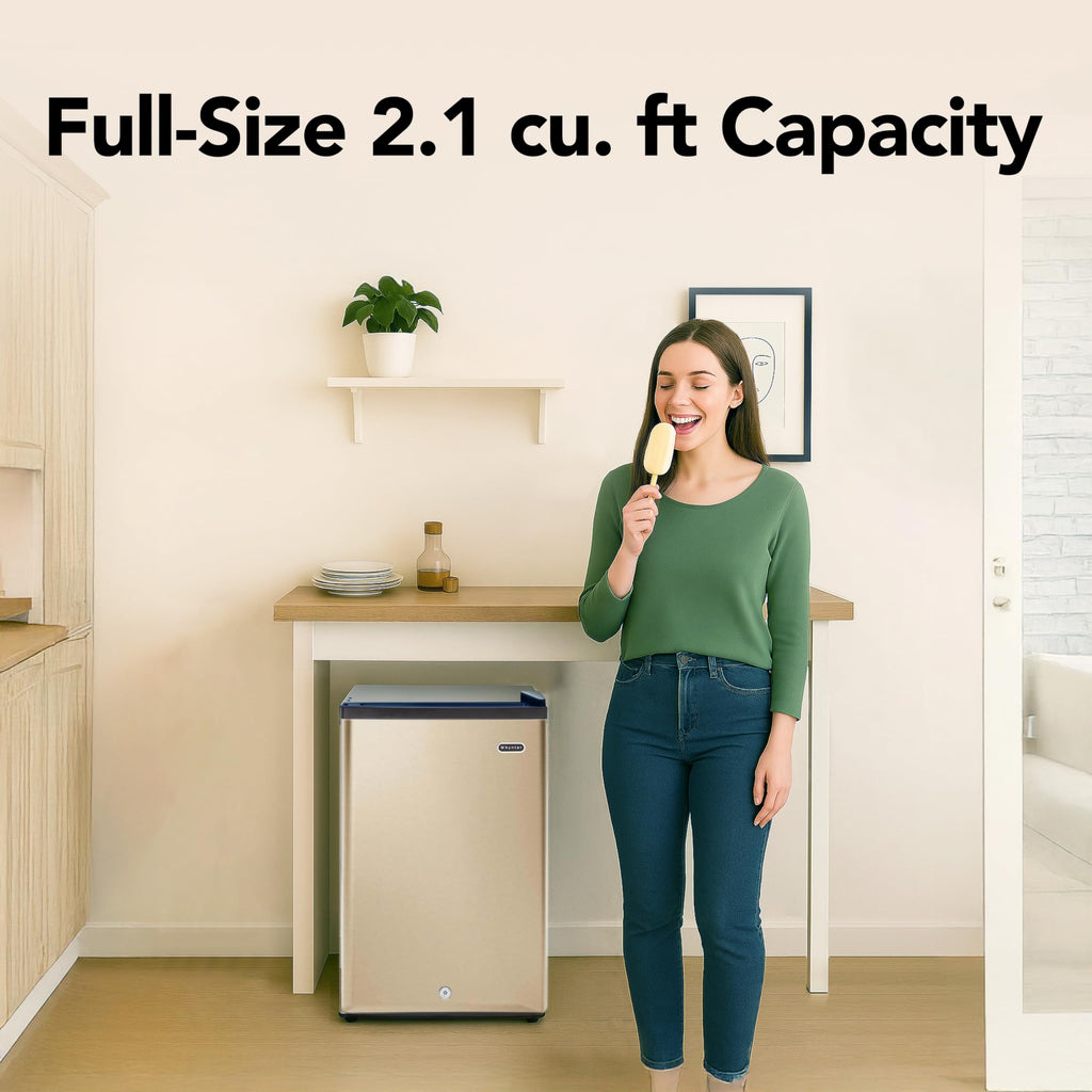 Whynter Upright Mini Freezer, 1.1 Cu Ft, Silver, CUF-112SS Jansha Store