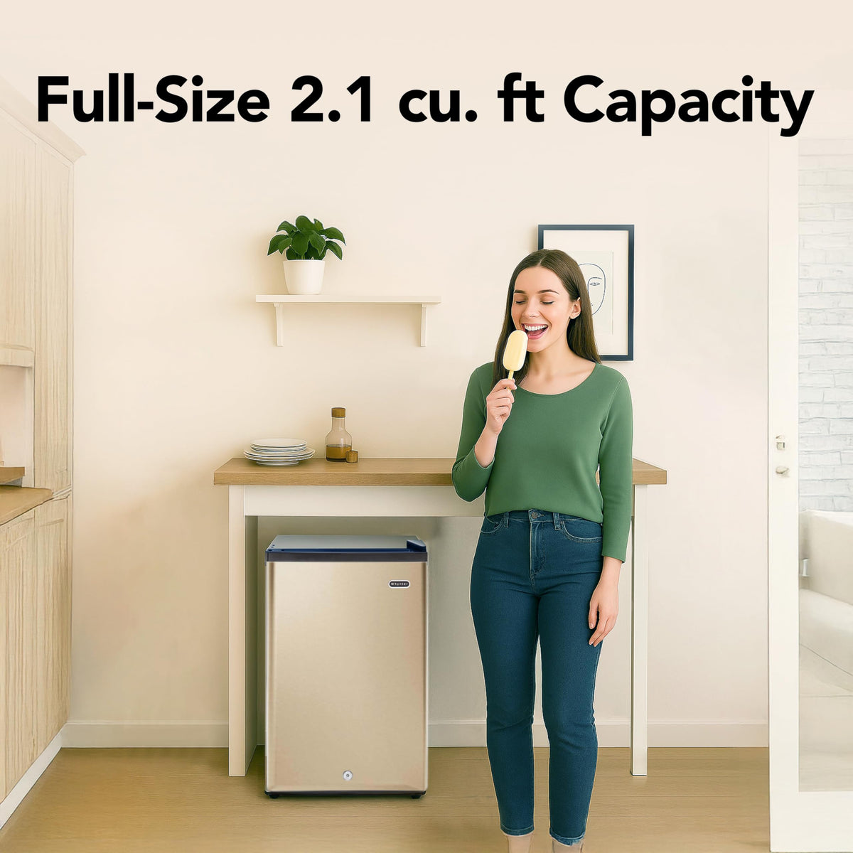 Whynter Upright Mini Freezer, 1.1 Cu Ft, Silver, CUF-112SS Jansha Store