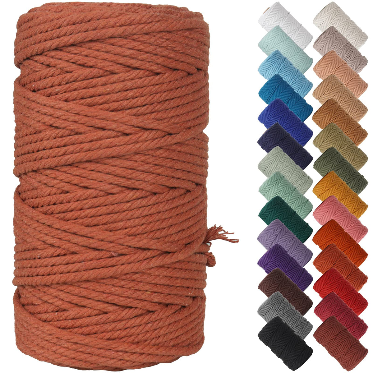 NOANTA Baby Blue Macrame Cord 3mm x 109yards, Cotton Rope Macrame Yarn Jansha Store