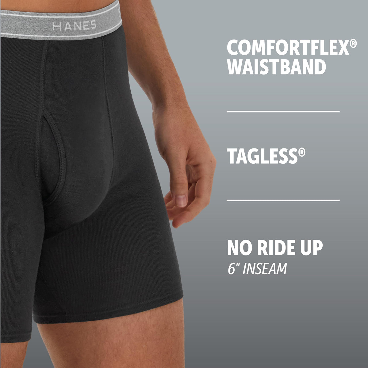 Hanes mens Underwear Boxer Briefs Pack, Cool & Breathable Cotton Moisture-wicking Underwear for Men, No Ride Up Jansha Store