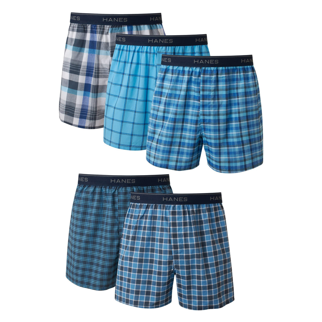 Hanes Men's Underwear Boxers Pack, Cool & Breathable Cotton Underwear, Moisture-Wicking Boxers for Men Jansha Store