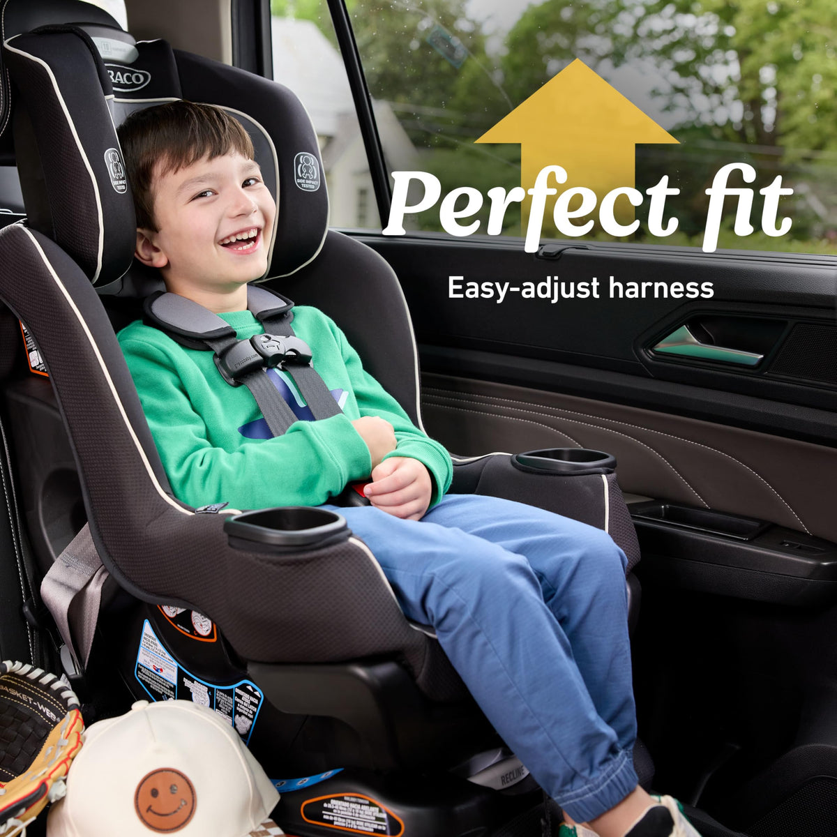 Graco Extend2Fit 2-in-1 Convertible Car Seat, Gotham Jansha Store