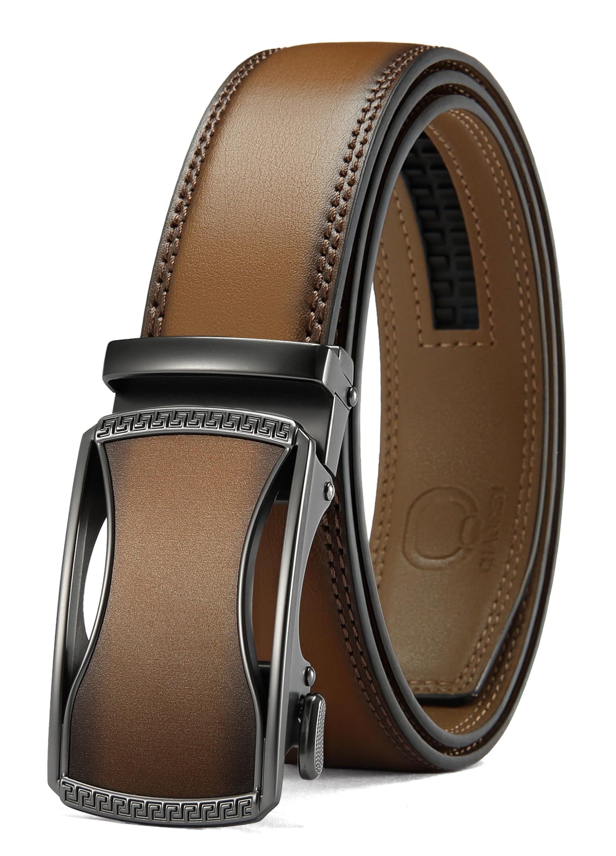 CHAOREN Men's Leather Ratchet Belt - Customizable Fit (35mm) Jansha Store