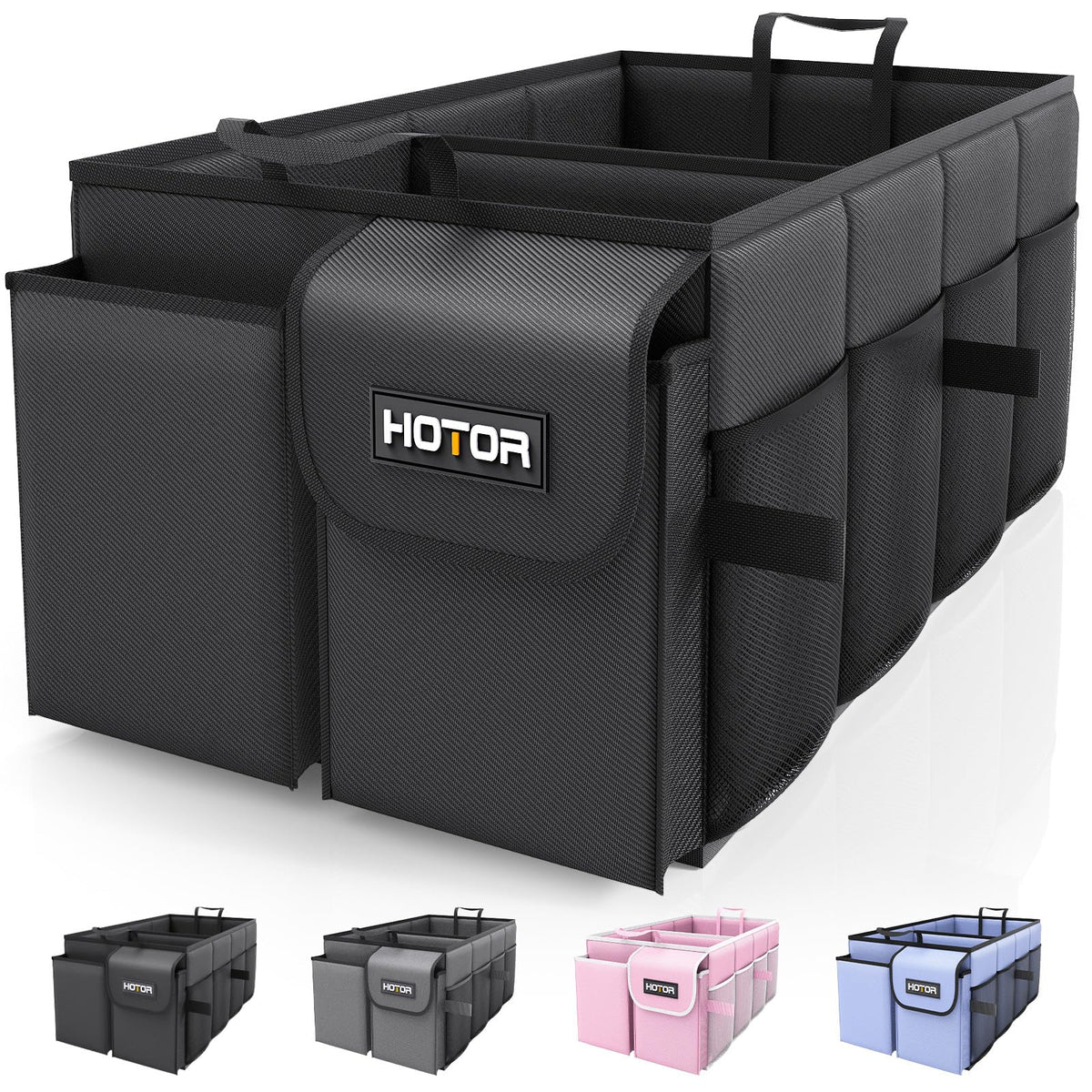HOTOR Trunk Organizer - Foldable Car Organizer for SUVs & Sedans Storage Jansha Store