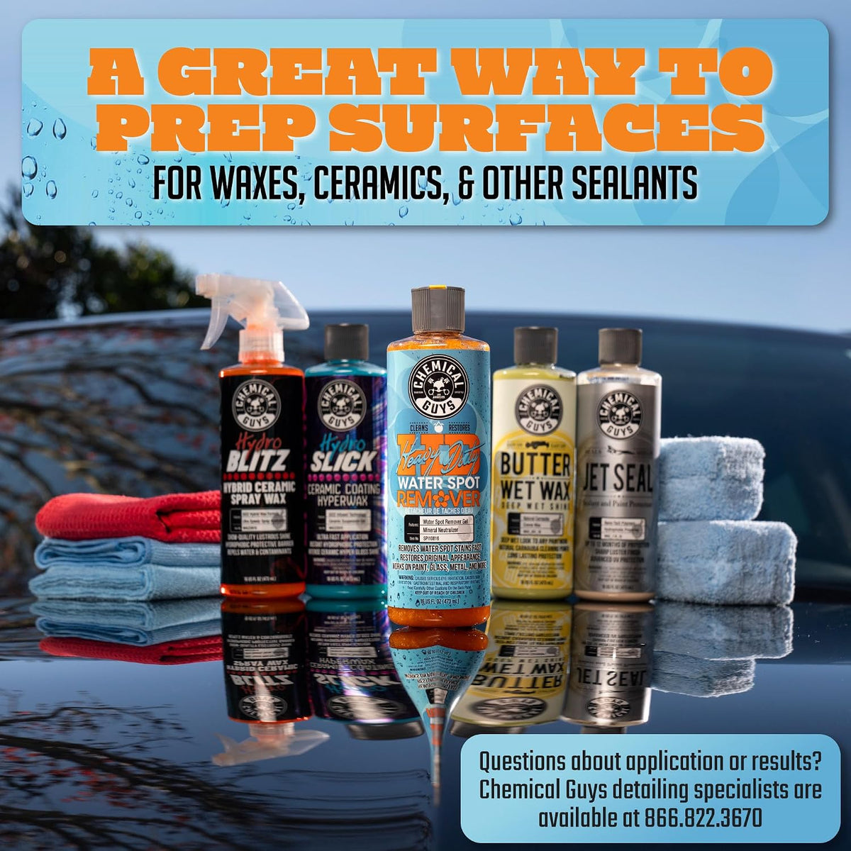 Chemical Guys, Heavy Duty Water Spot Remover Gel for Glass & Paint, 16 oz Jansha Store