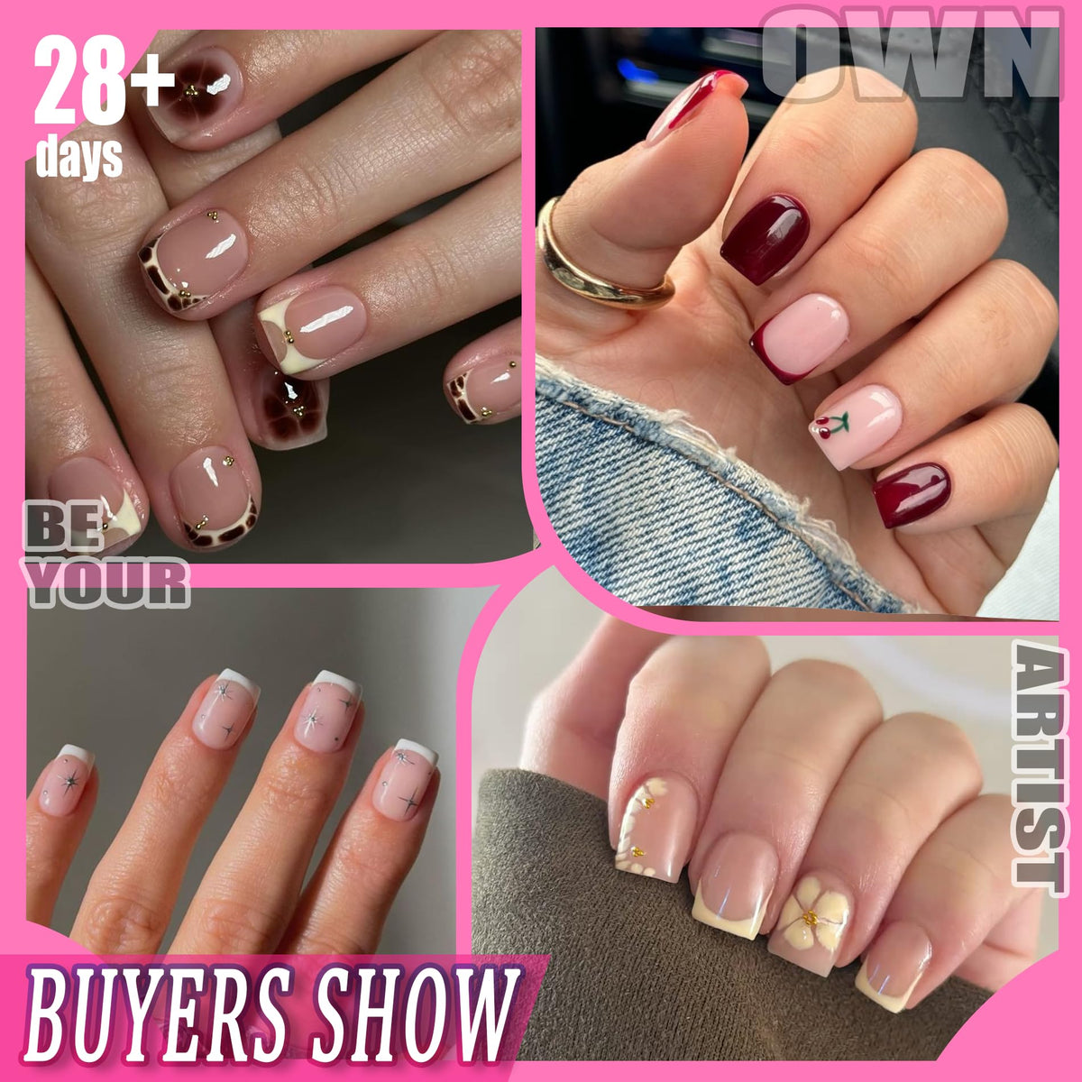 UNA GELLA Short Almond Nail Tips 504PCS Short Fake Nails Soft Press Ons Jansha Store