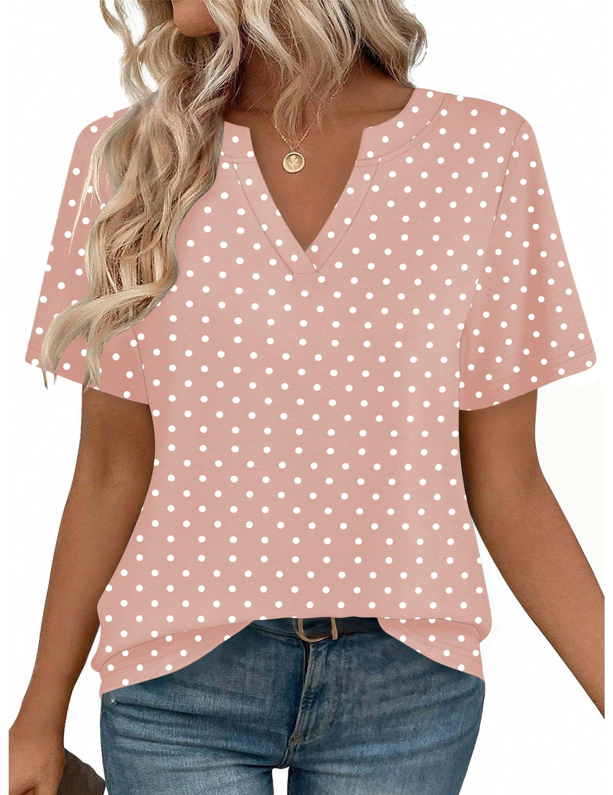 Zeagoo Womens Tops Short Sleeve V Neck Tee Shirts Cute Dressy Casual Jansha Store