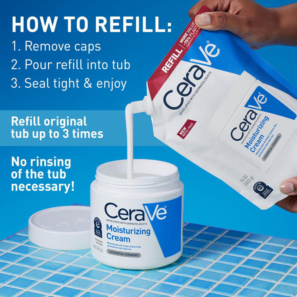 CeraVe Moisturizing Cream, Face & Body Moisturizer for Dry Skin, 19oz Jansha Store