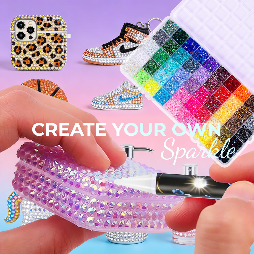 Bedazzling Kit 48000Pcs 60 Colors 3mm Resin Jelly Rhinestones - Diamond Art Jansha Store