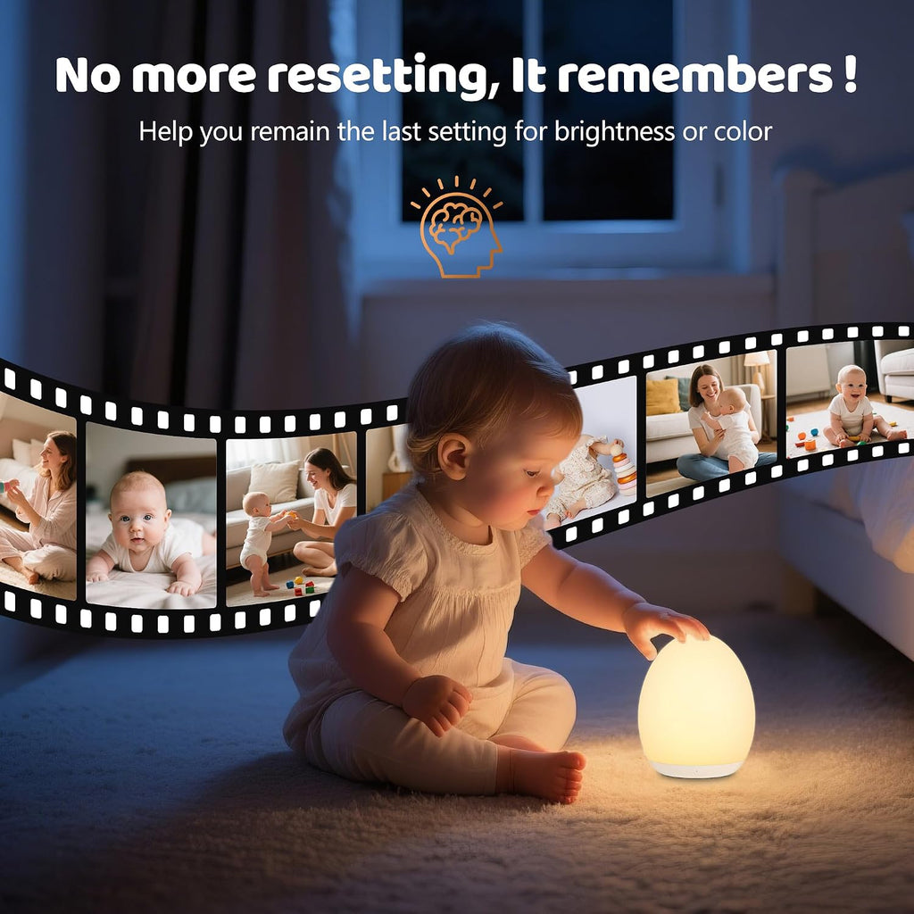 MediAcous Night Light for Kids, 7 Colors Changing Egg Light for Nursery Jansha Store
