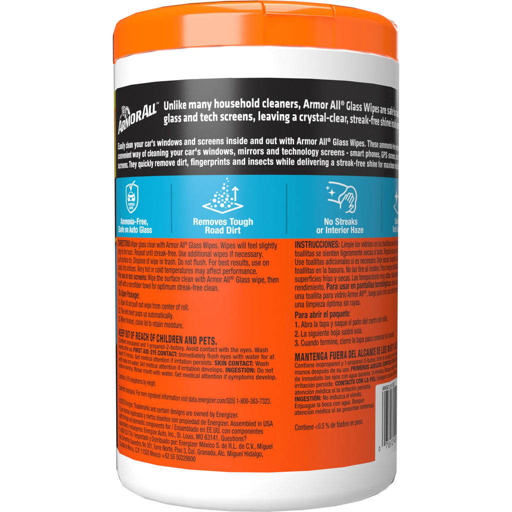 Armor All Car Cleaning Wipes, 90 Ct - Interior, Protectant & Glass Wipes Jansha Store