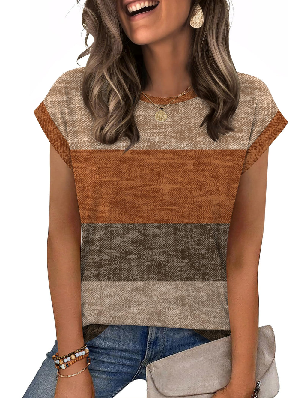 Zeagoo Womens Tops Summer Casual Cap Sleeve Tshirts Shirts Business Blouses Jansha Store