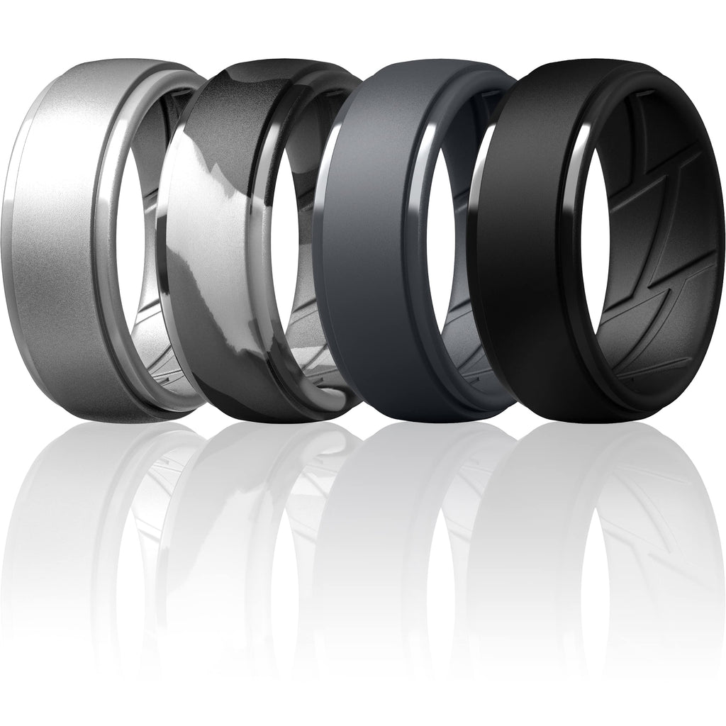 ThunderFit Men's Silicone Rings, Breathable Rubber Bands, 10mm Wide Jansha Store