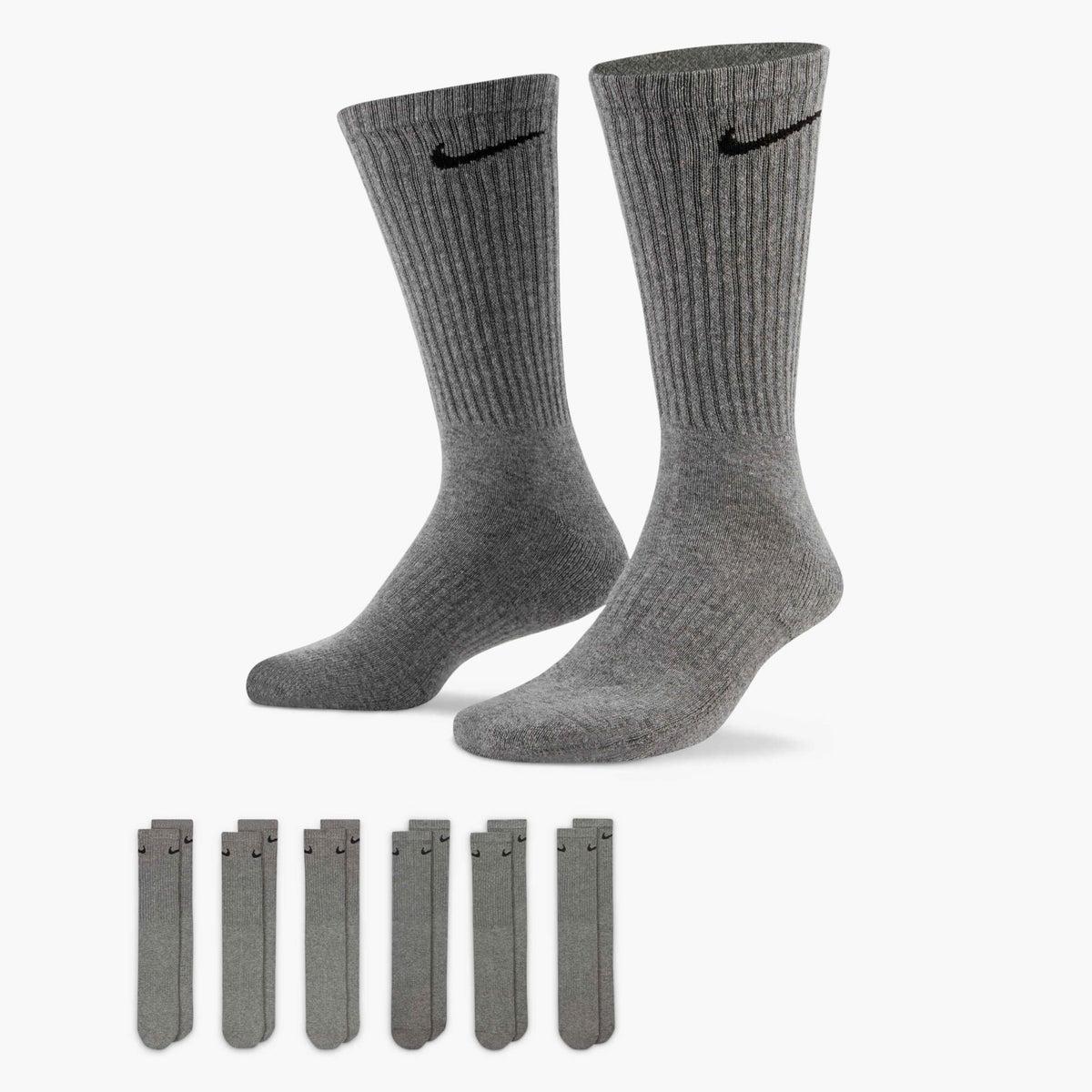 Nike Adult Everyday Cushioned Training Crew Socks (6-Packs) | Mens & Womens Jansha Store