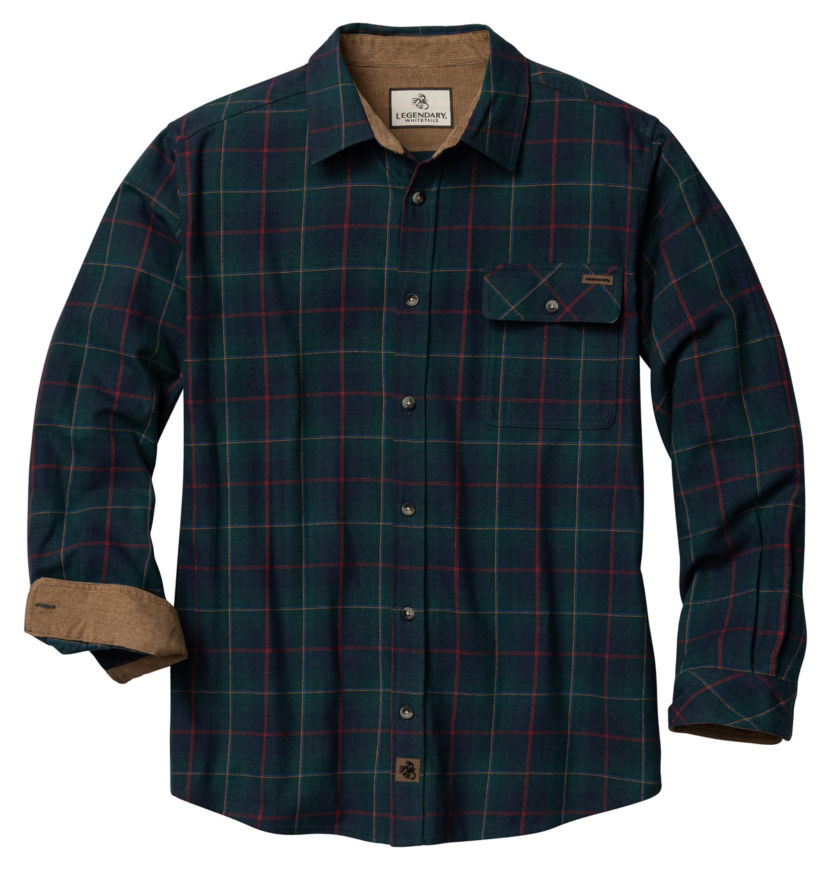 Legendary Whitetails Mens Flannel Long Sleeve Button Down 100% Cotton Shirt Jansha Store