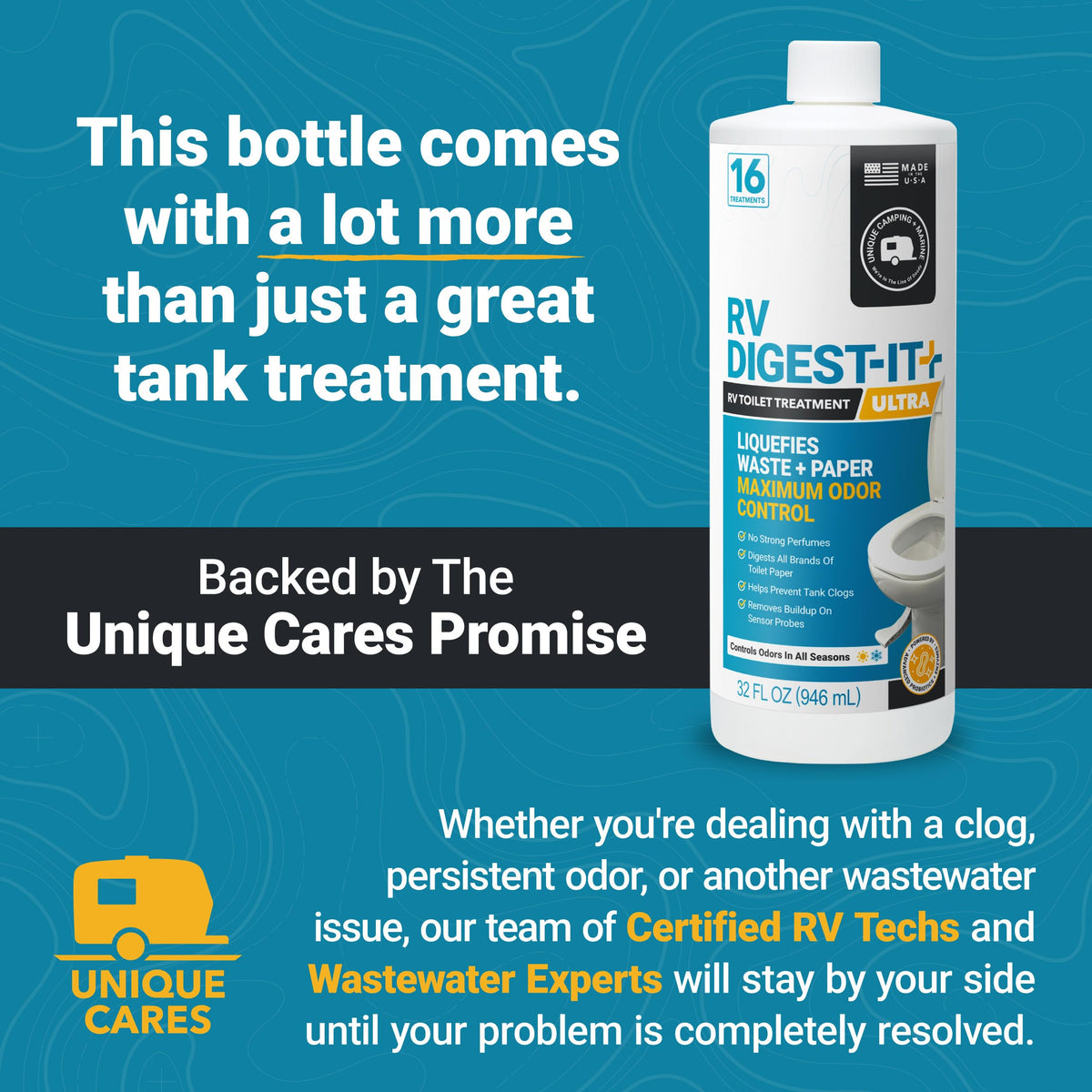 Unique RV Toilet Treatment, RV Digest-It Ultra Liquid, 32 Uses Jansha Store