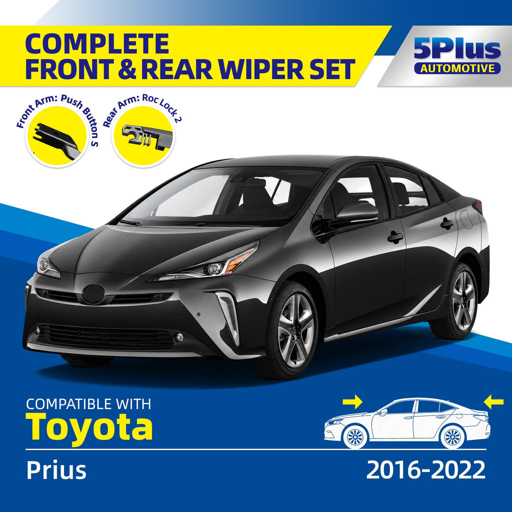 5 PLUS 20" Wiper Blades 2 Pack for J/U HOOK Front Arms,Premium All-Seasons Jansha Store