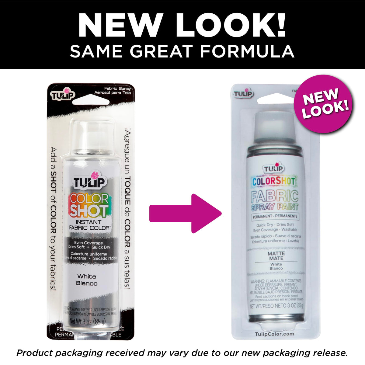 TULIP ColorShot Fabric Spray Paint, Black, 3 oz Jansha Store