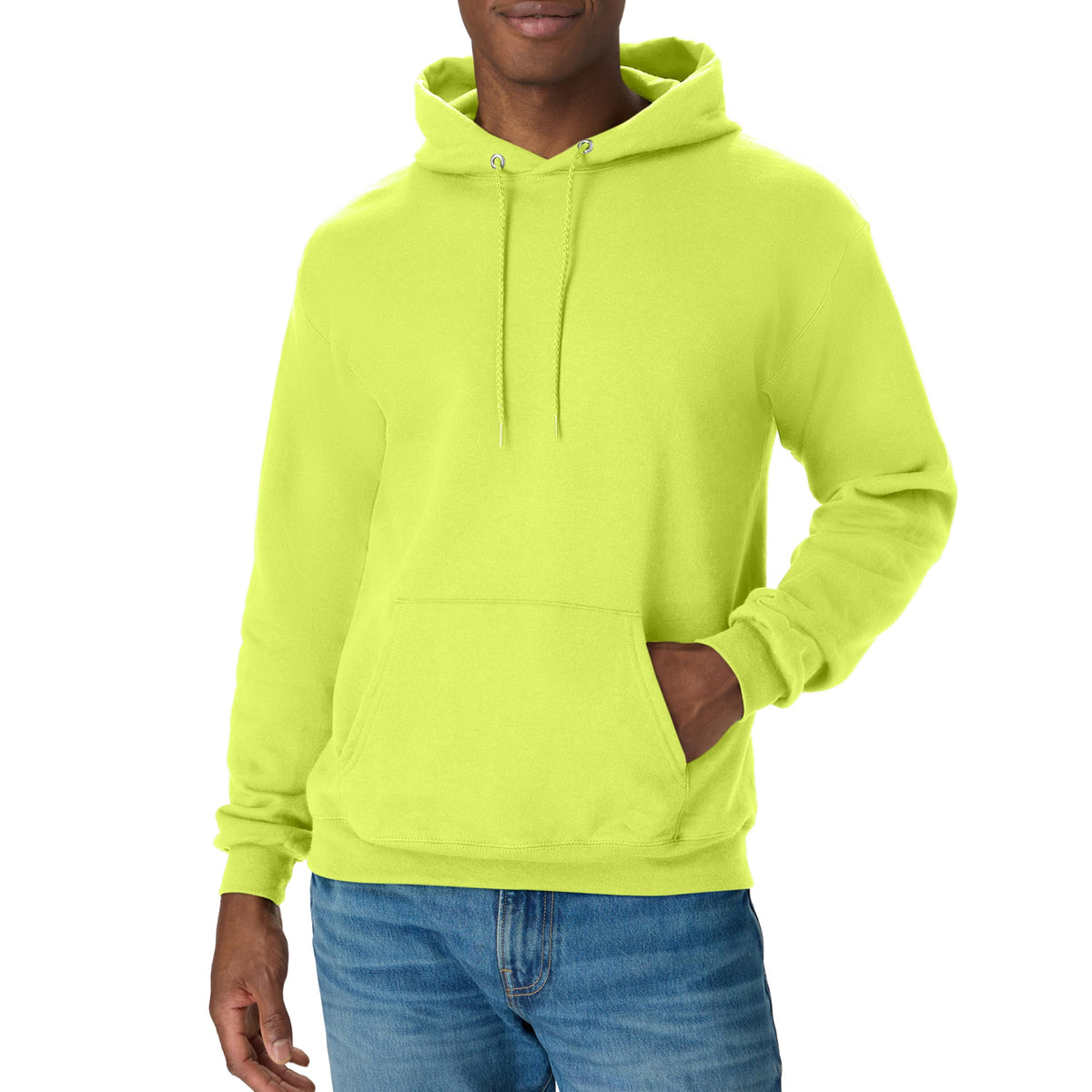 Hanes EcoSmart midweight hoodie shown in a third colorway, front angle