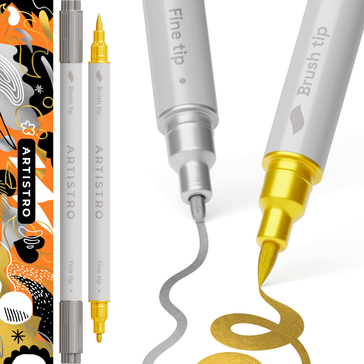 ARTISTRO Gold Dual-Tip Acrylic Paint Pens - Set of 2 Jansha Store