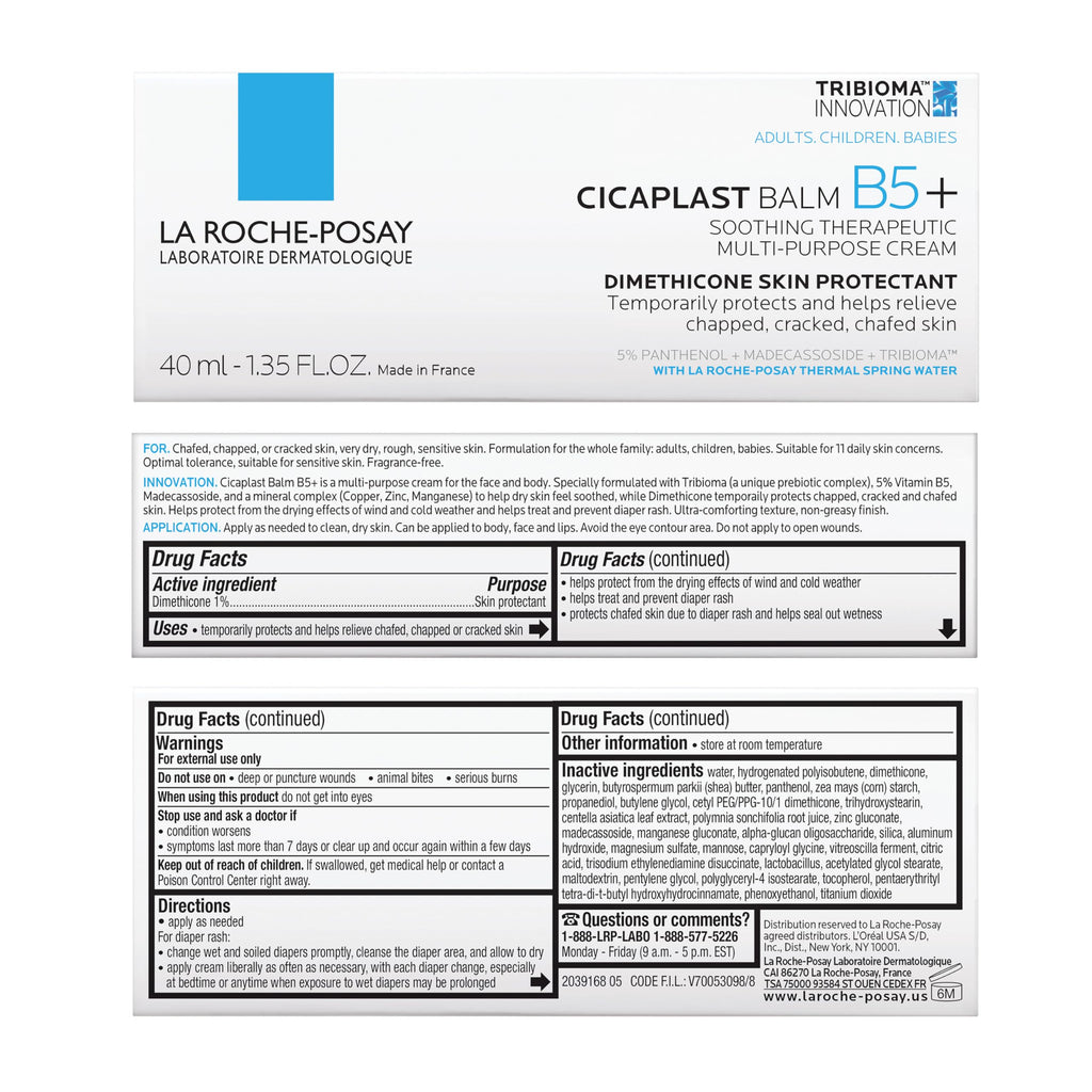 La Roche-Posay Cicaplast Balm B5, Barrier Repair Cream for Dry Skin Jansha Store