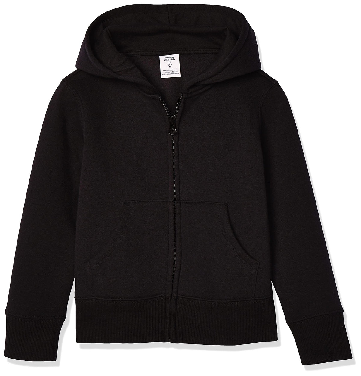 Amazon Essentials Girls and Toddlers' Fleece Zip-Up Hooded Sweatshirt with Lined Hood and Rib Knit Detail Jansha Store