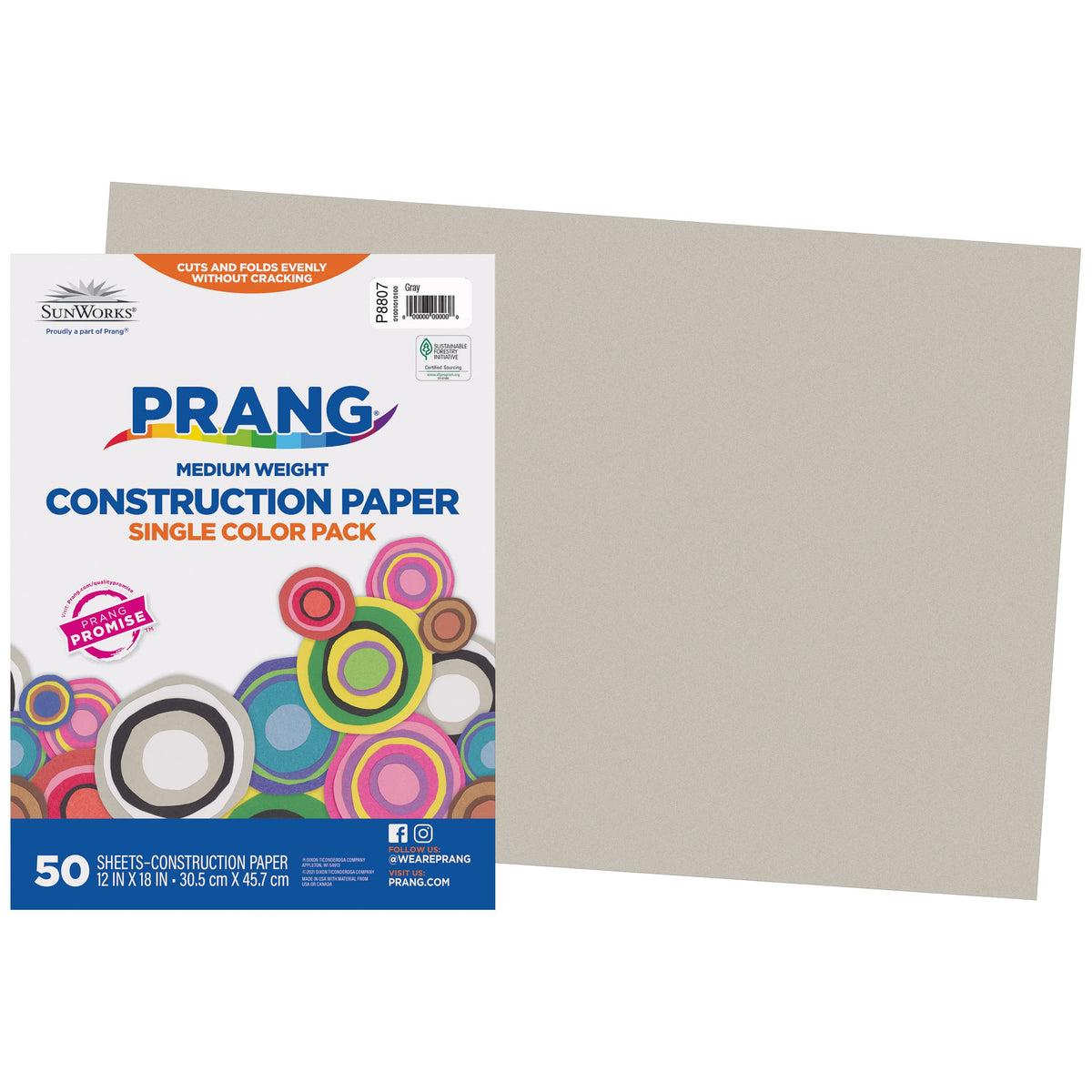 Prang (Formerly SunWorks) Construction Paper, 10 Assorted Colors, 12" x 18", 50 Sheets Jansha Store