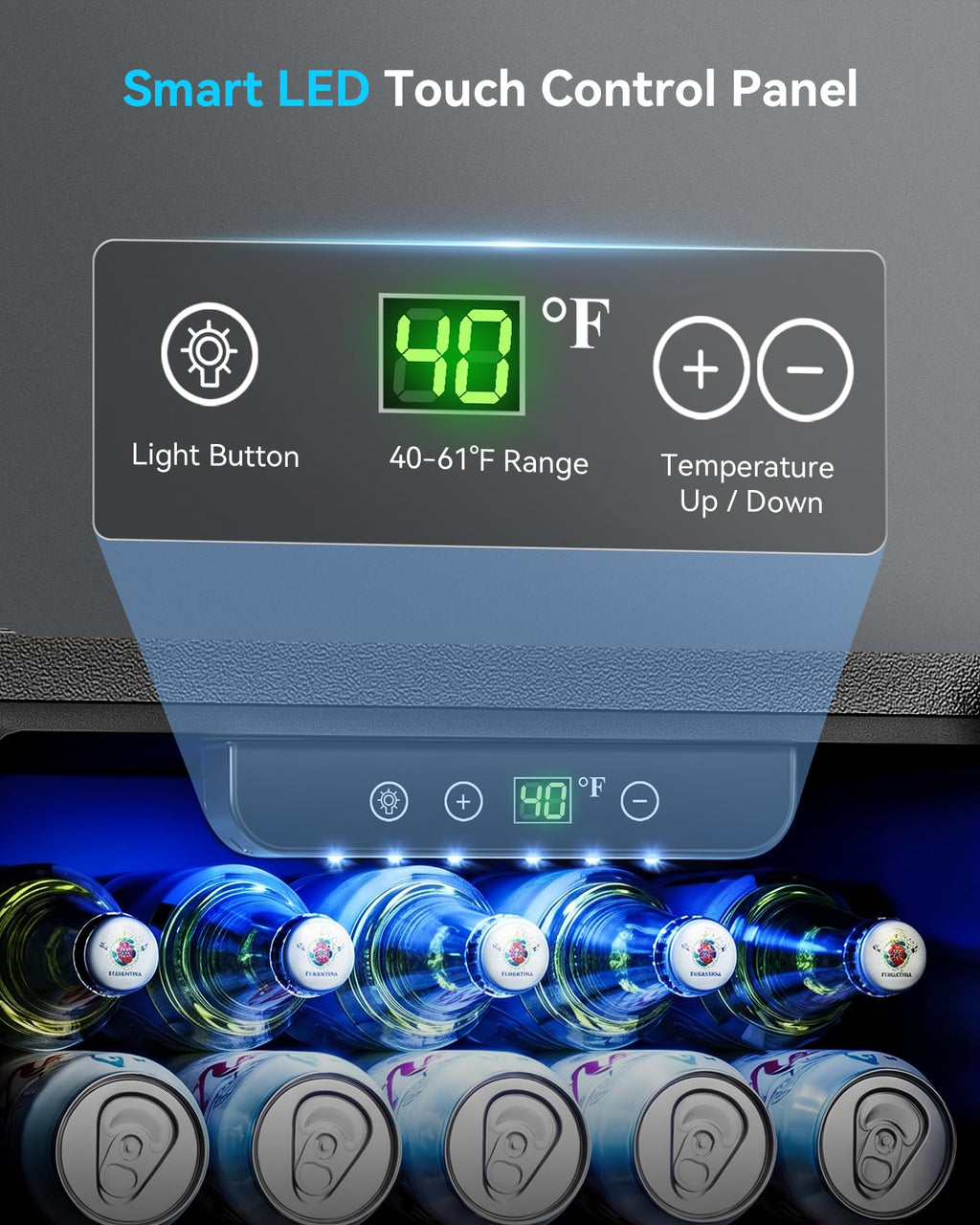 Feelfunn 24 Can Beverage Refrigerator, Mini Fridge, Black Jansha Store